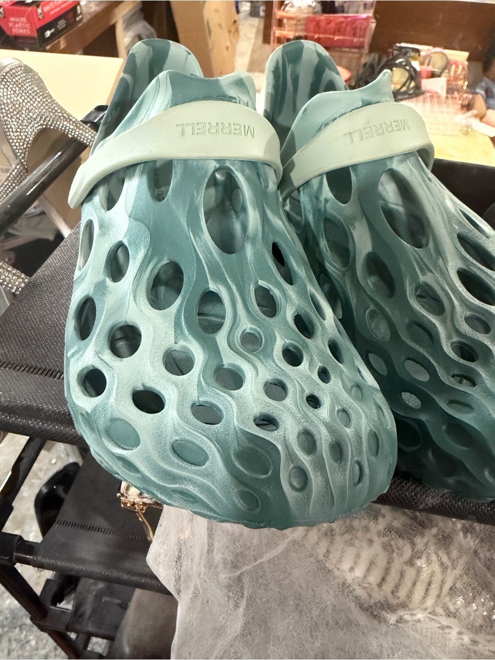 Merrell Women's Vented Slip-On Clog in Teal Green